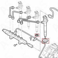 BAGUE INJECTEUR 2.2 HDI - 2.2 TDCI - 1372494 9662222180